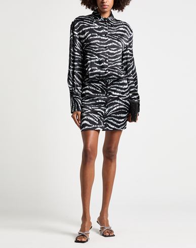 Woman Mini dress Black Size 4 Viscose, Silk, Elastane