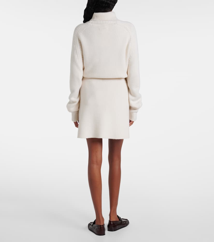 Clare high-rise cashmere miniskirt