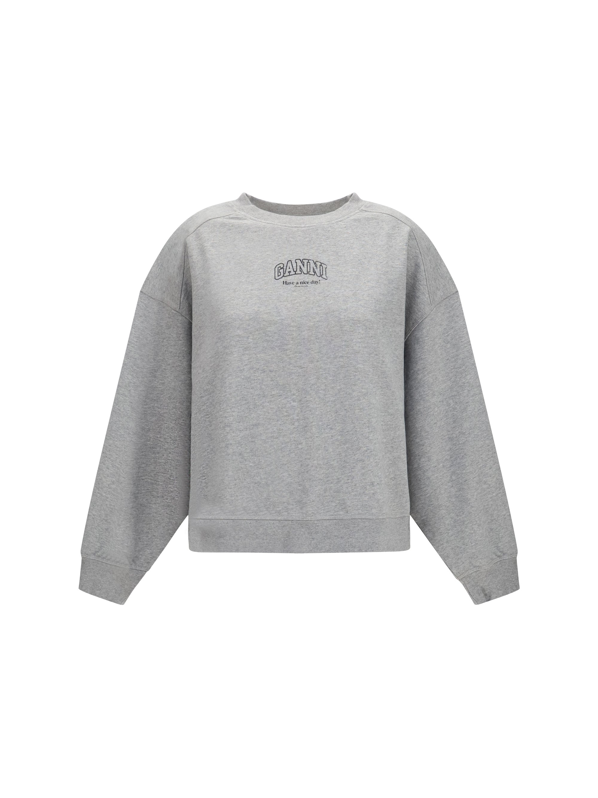 Logo-Embroidered Organic Cotton Sweatshirt — Gray