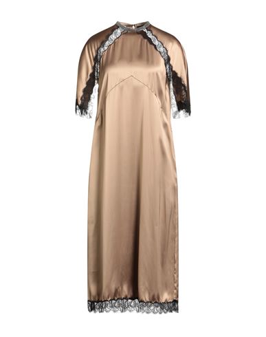 Woman Midi dress Khaki Size 10 Viscose, Polyamide