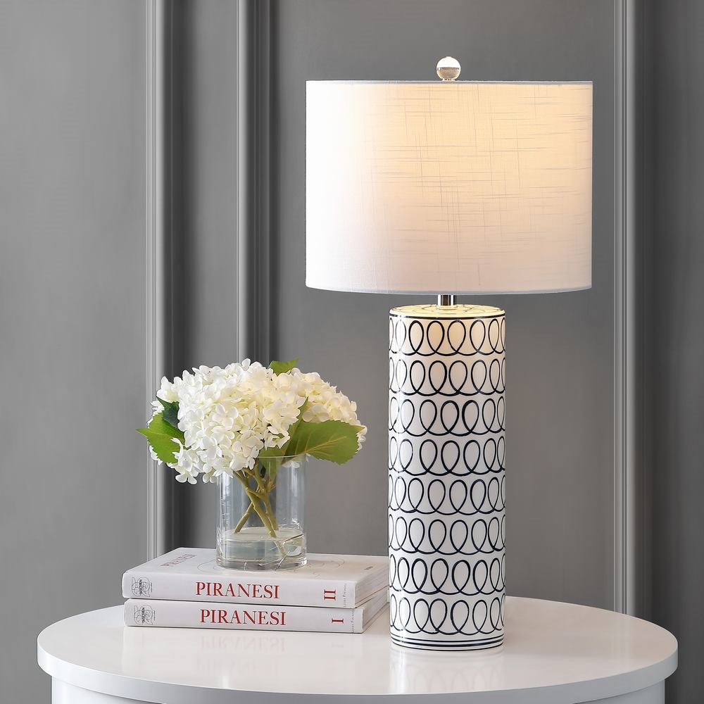 Loop 28.75" Ceramic Modern Column LED Table Lamp