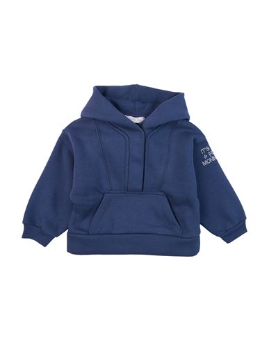 Kid Girl Sweatshirt Navy Size 13 Cotton, Polyester