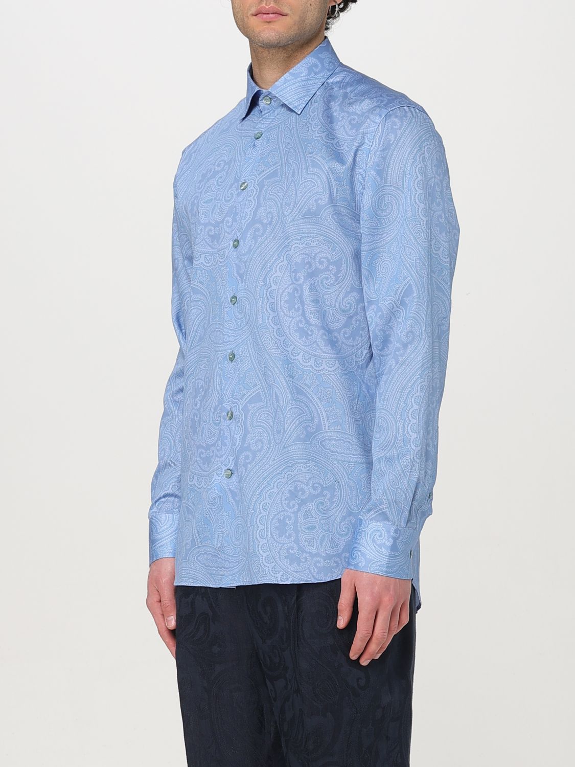Shirt ETRO Men color Gnawed Blue