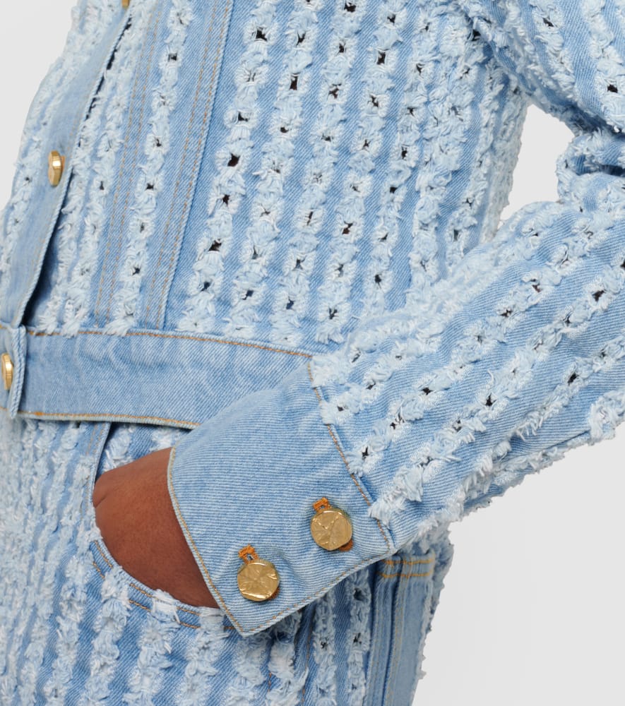 Striped denim jacket