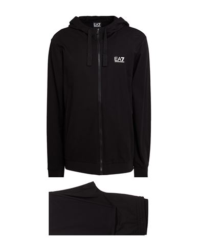 Man Tracksuit Black Size XXS Cotton, Elastane