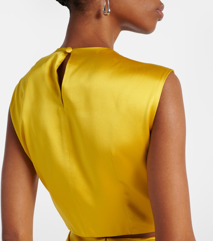 Panaro draped cutout silk maxi dress