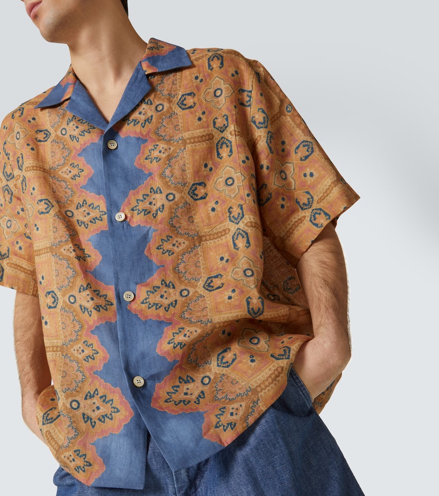 Printed linen shirt