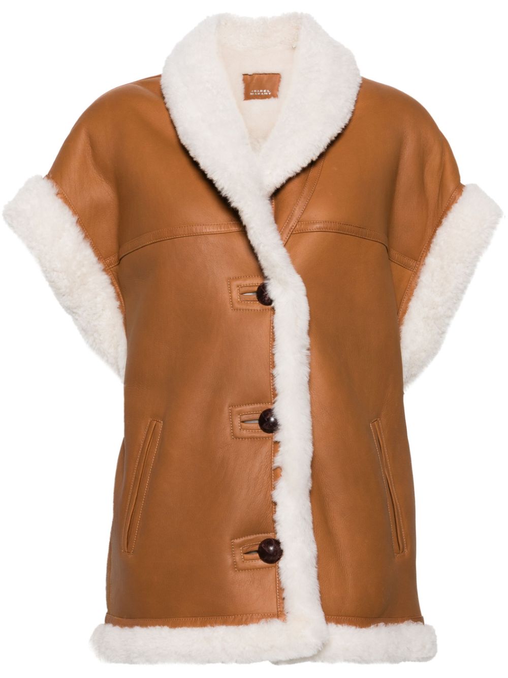 Medilia shearling jacket - Brown