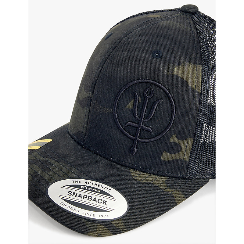 Mens Blackcam Camo-pattern Cotton Cap 