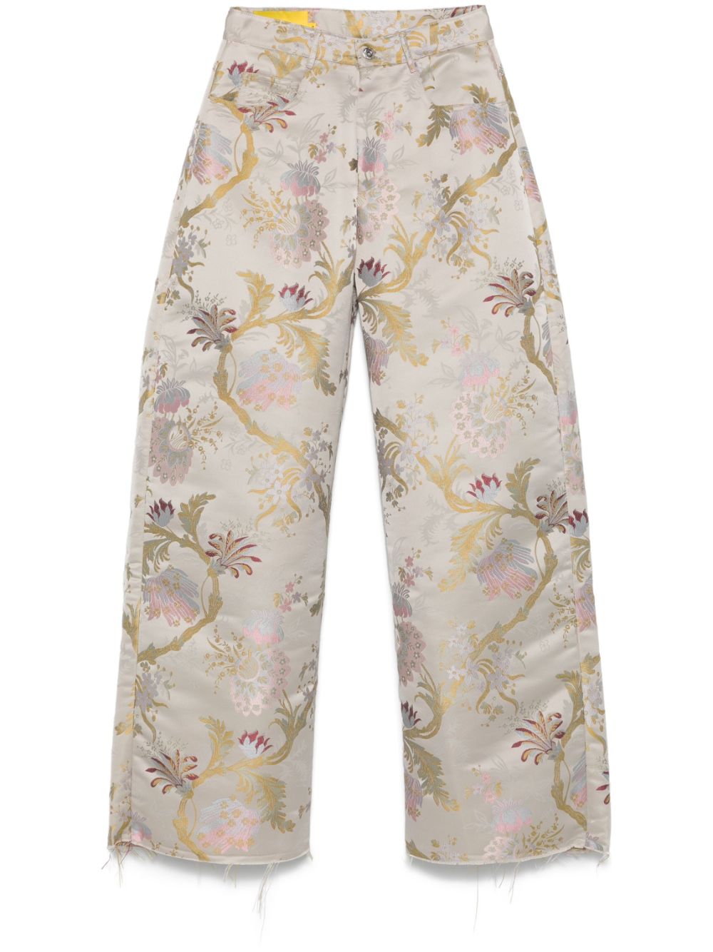 Brocade-jacquard trousers - Neutrals