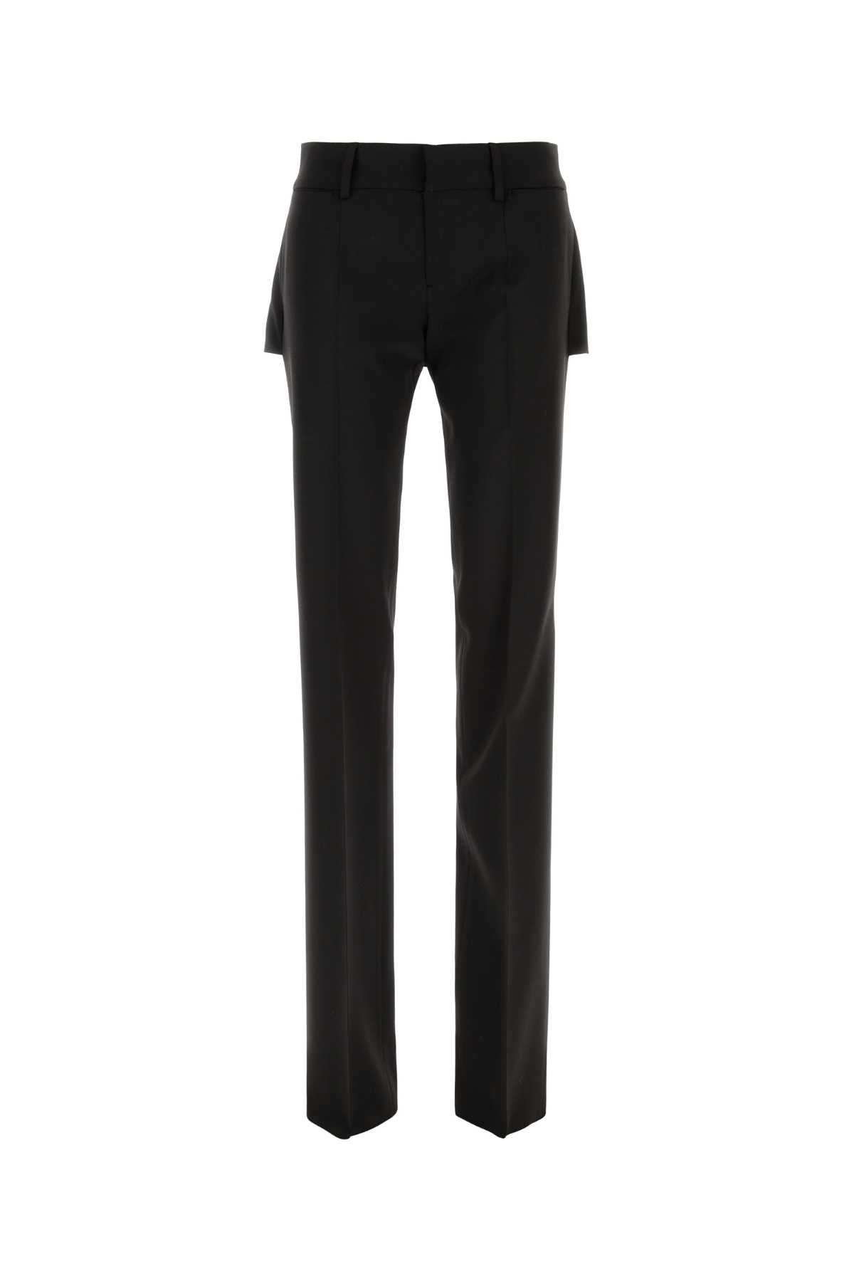 Peek-A-Boo Cigarette Trousers — Black