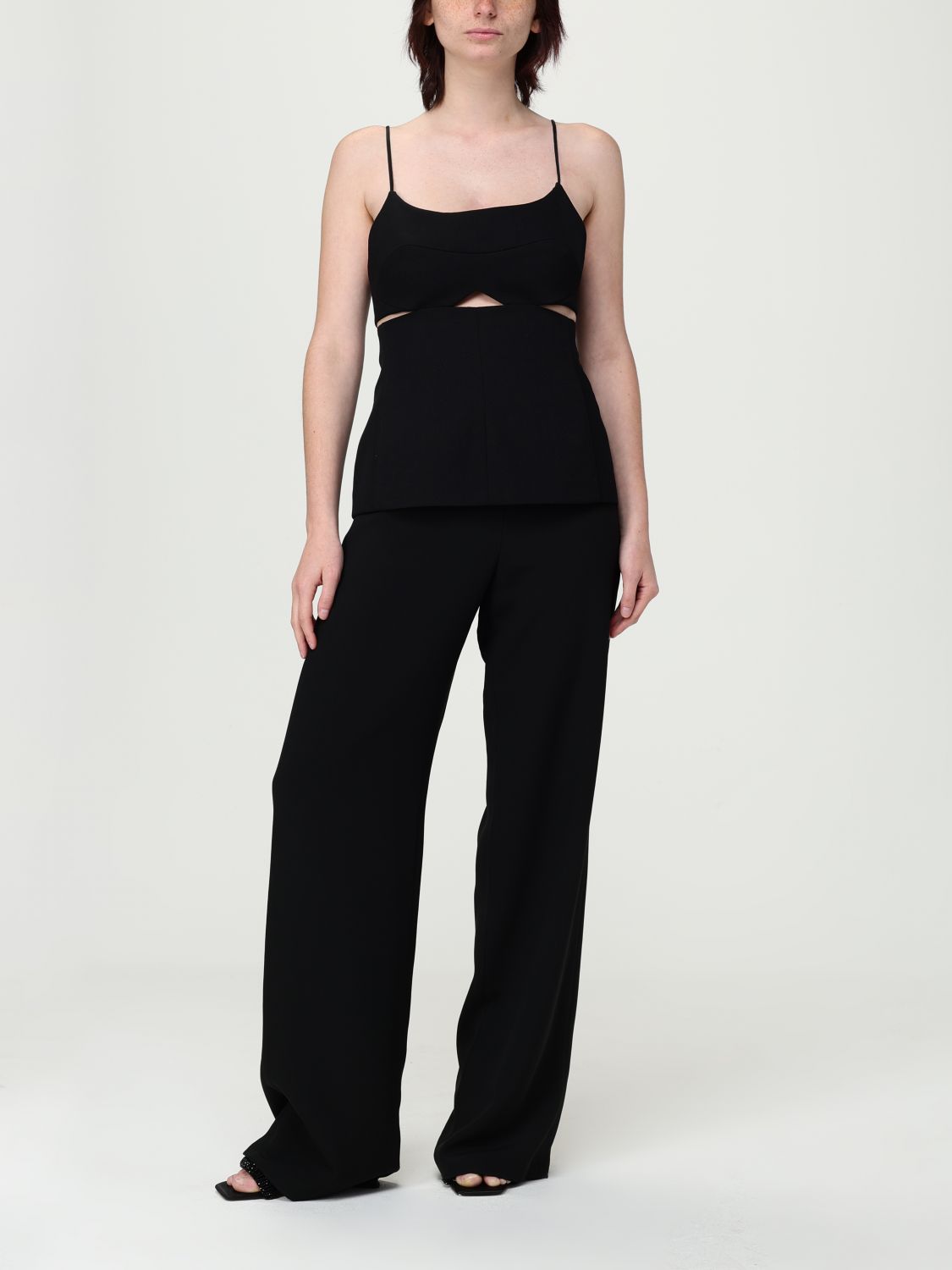 Cut-out tank top - Black