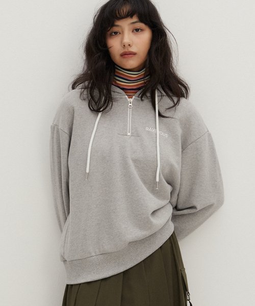 Laverous Hoodie Sweatshirt Melange Gray 