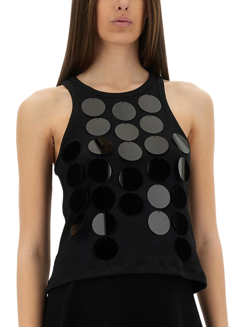 Black Sequin Tank Top
