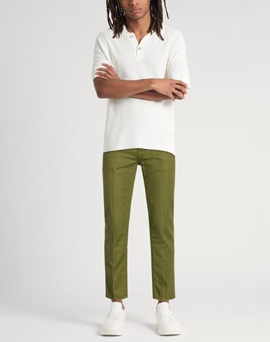 Jacob Cohёn Man Pants Military green Size 32 Cotton, Linen, Elastane