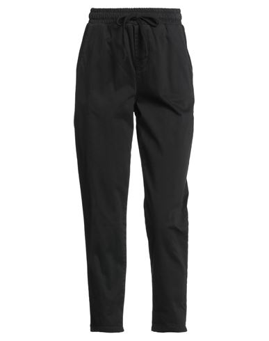 Woman Pants Black Size 2 Cotton, Elastane