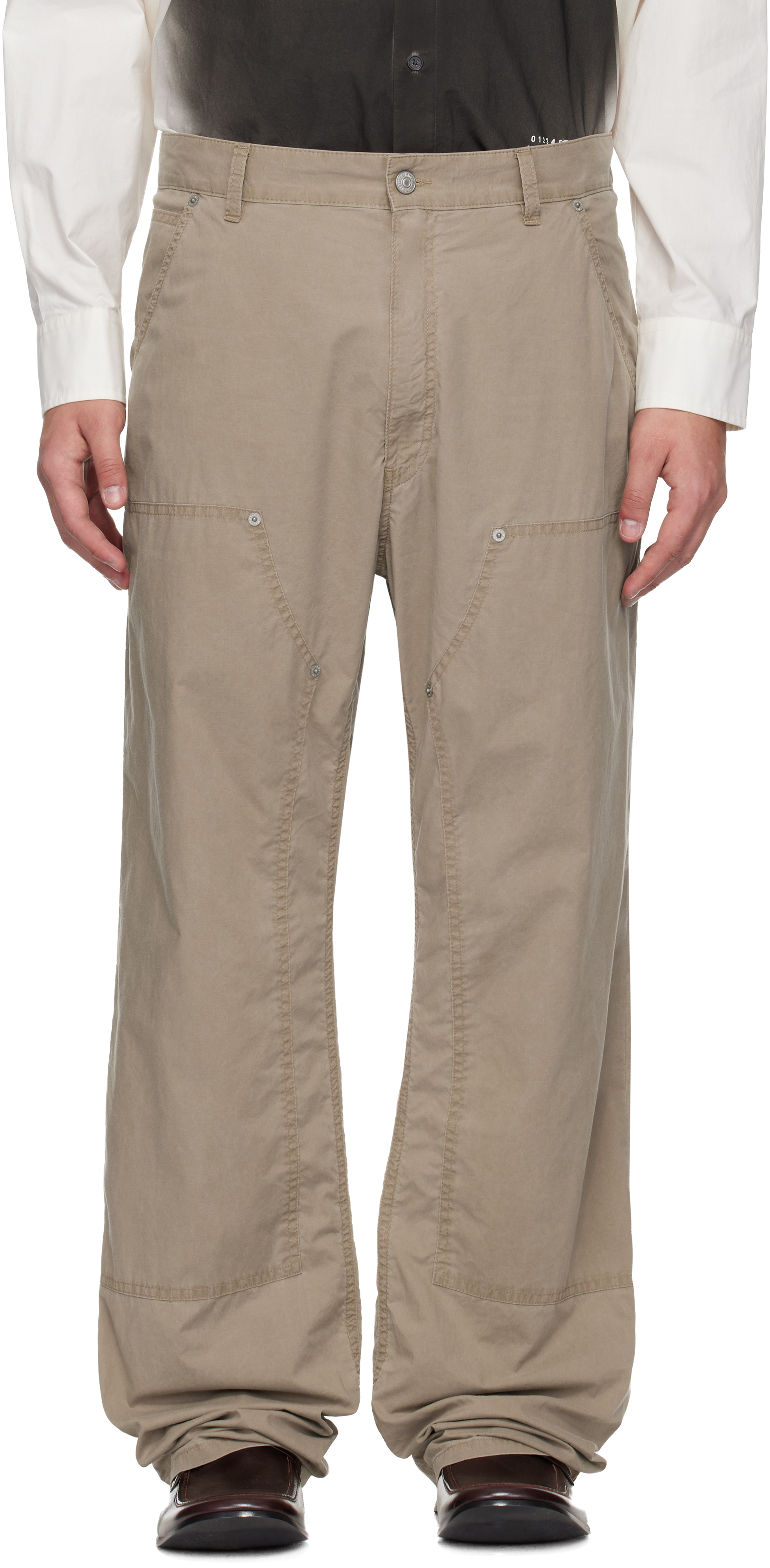 Beige 5 Pockets Jeans