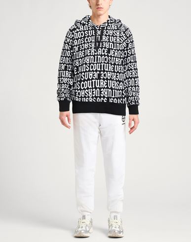 Man Sweatshirt Black Size S Cotton, Elastane