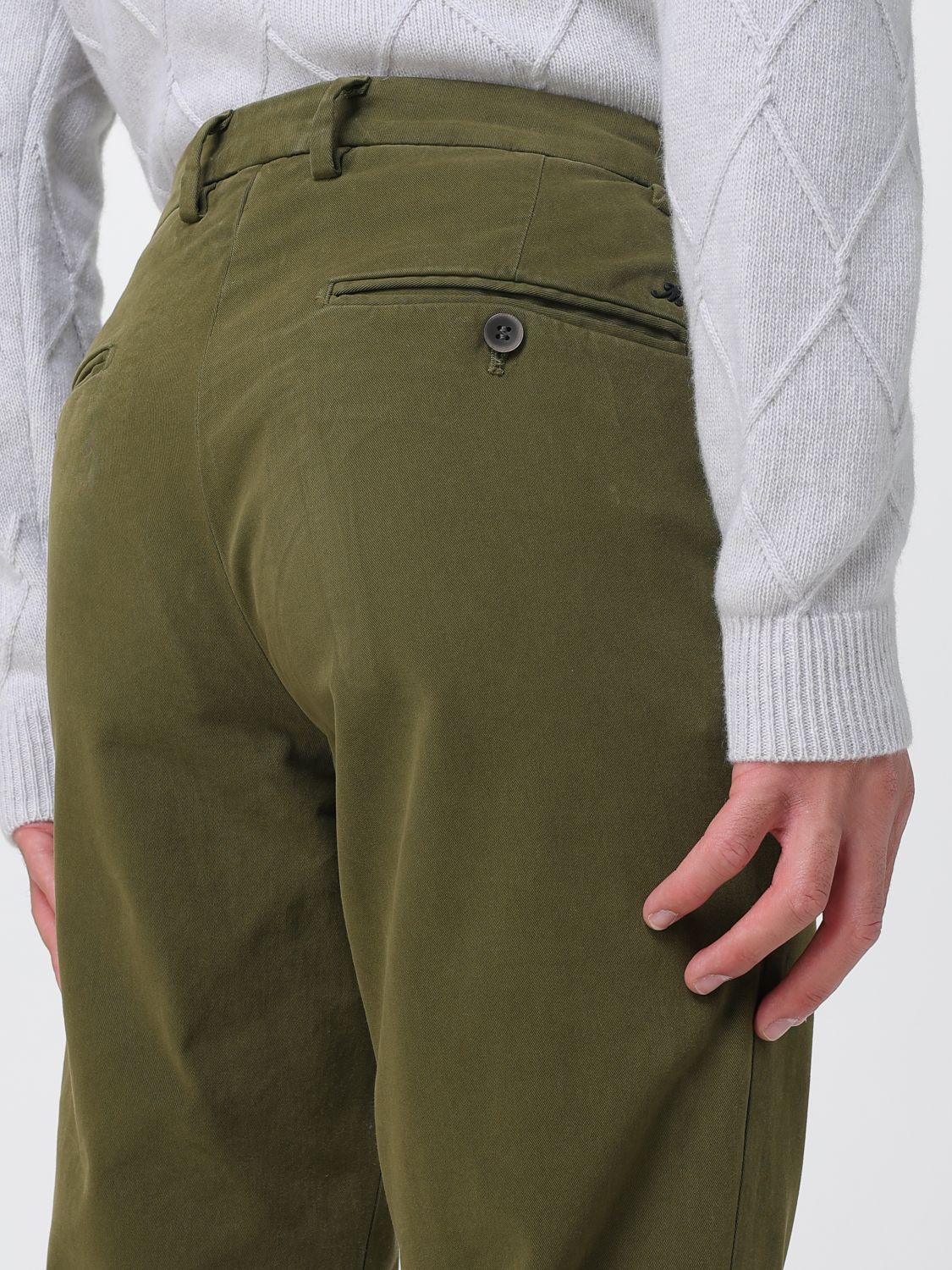 Pants Men color Green