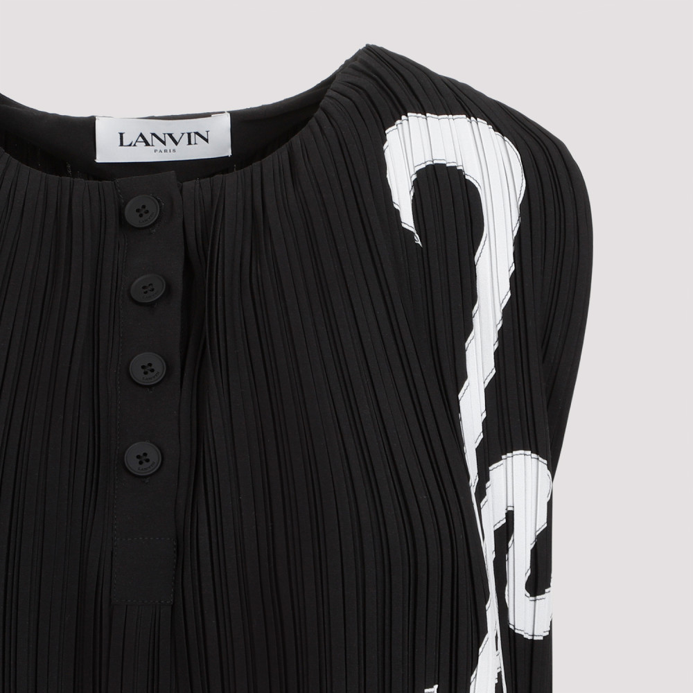 Sleeveless Pleated Top
