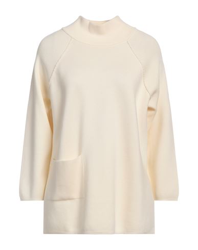 Gran Sasso Woman Turtleneck Cream Size 6 Virgin Wool