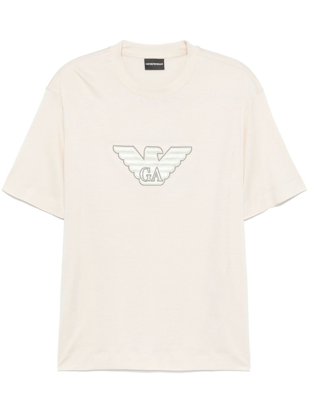 Logo-embroidered T-shirt - Neutrals
