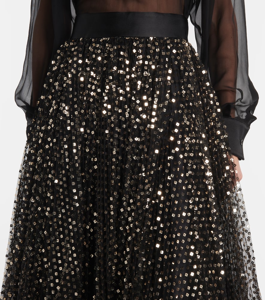 Sequined midi skirt