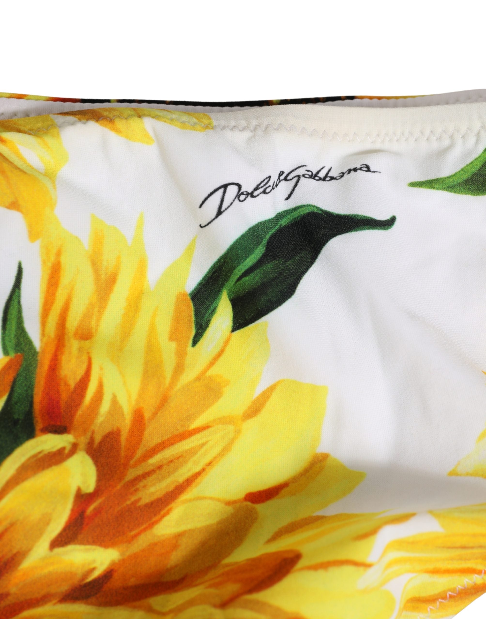 Sunflower Print Bikini Bottom — Yellow