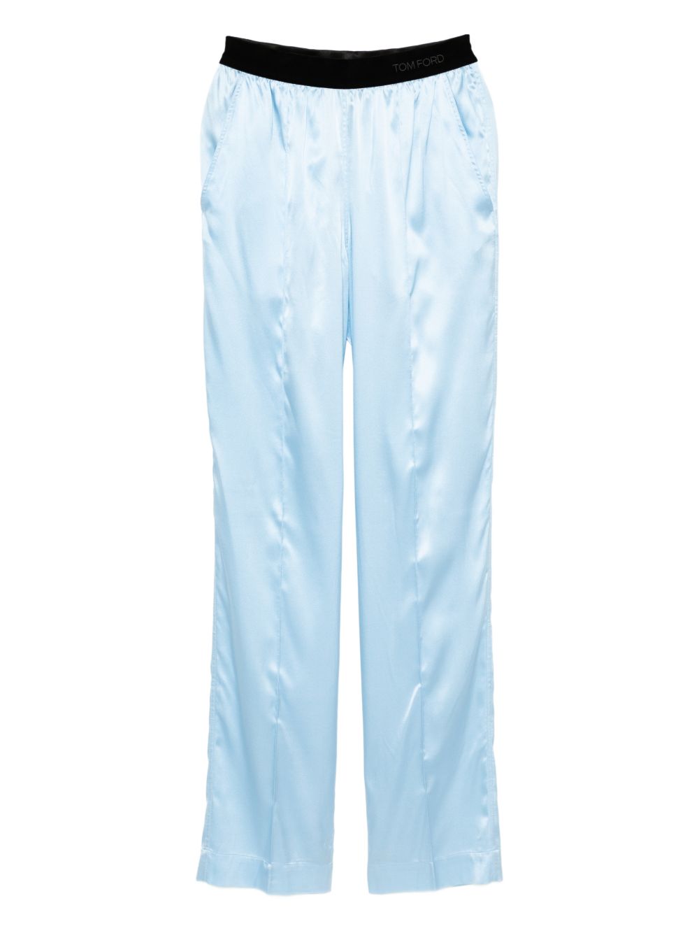 Silk Pajama Trousers — Sky blue
