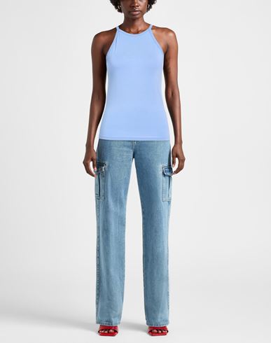Woman Tank top Bright blue Size XS Viscose, Elastane