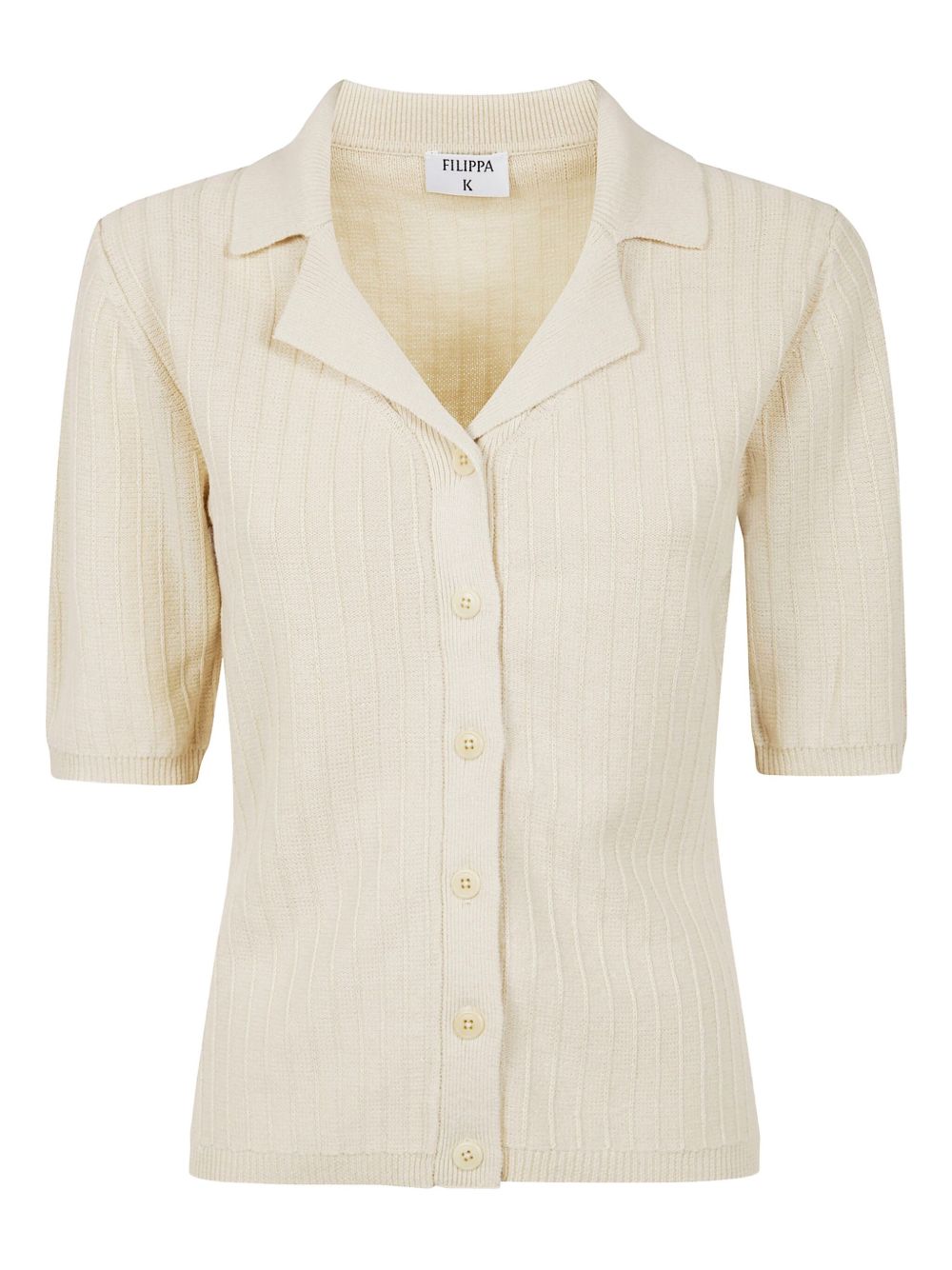 Filippa K ribbed short-sleeve cardigan - Neutrals