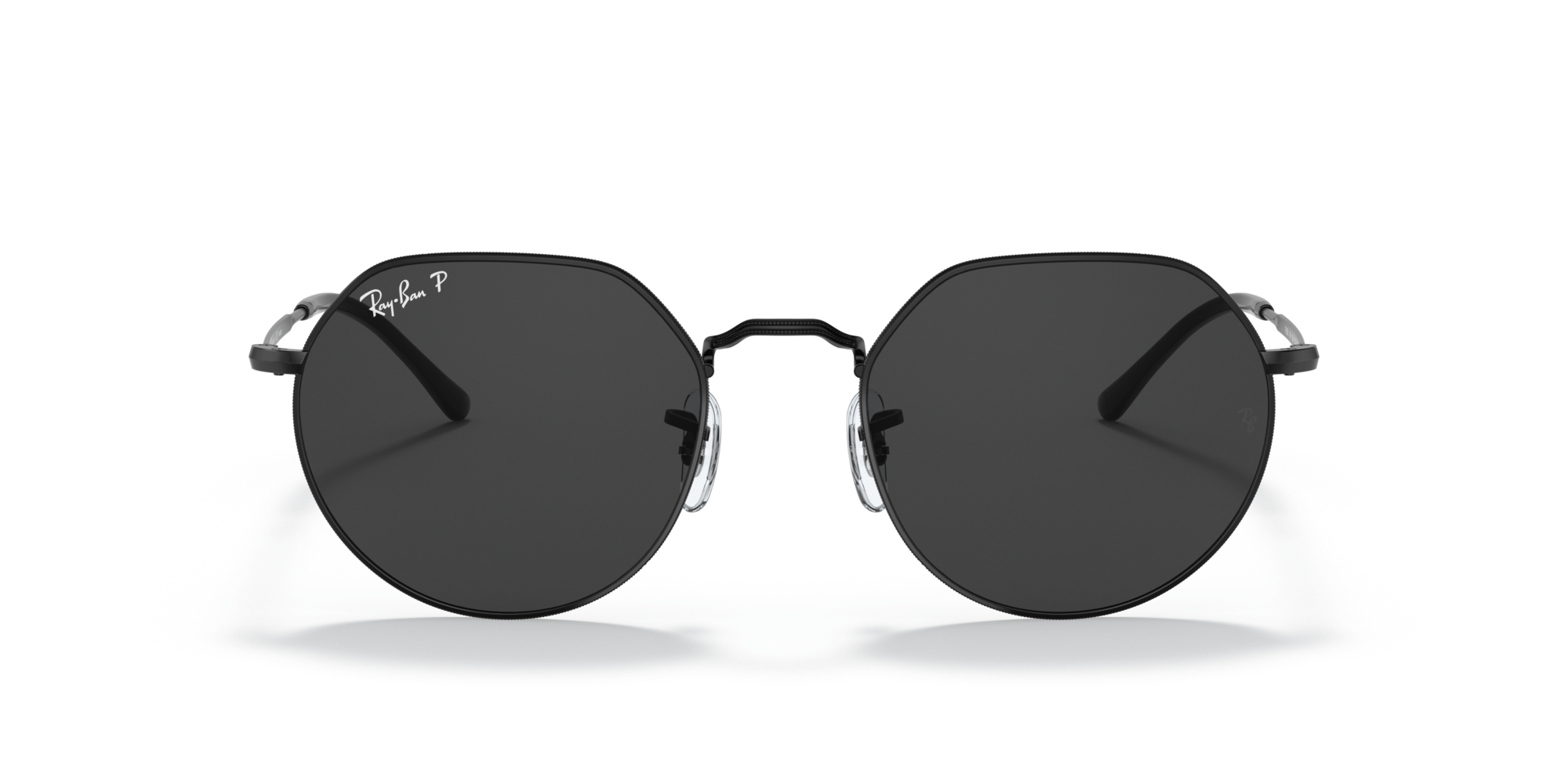 Ray - Ban Unisex Ray - Ban RB3565 JACK 002/48 Sunglasses Metal Black Black Geometric Polarized
