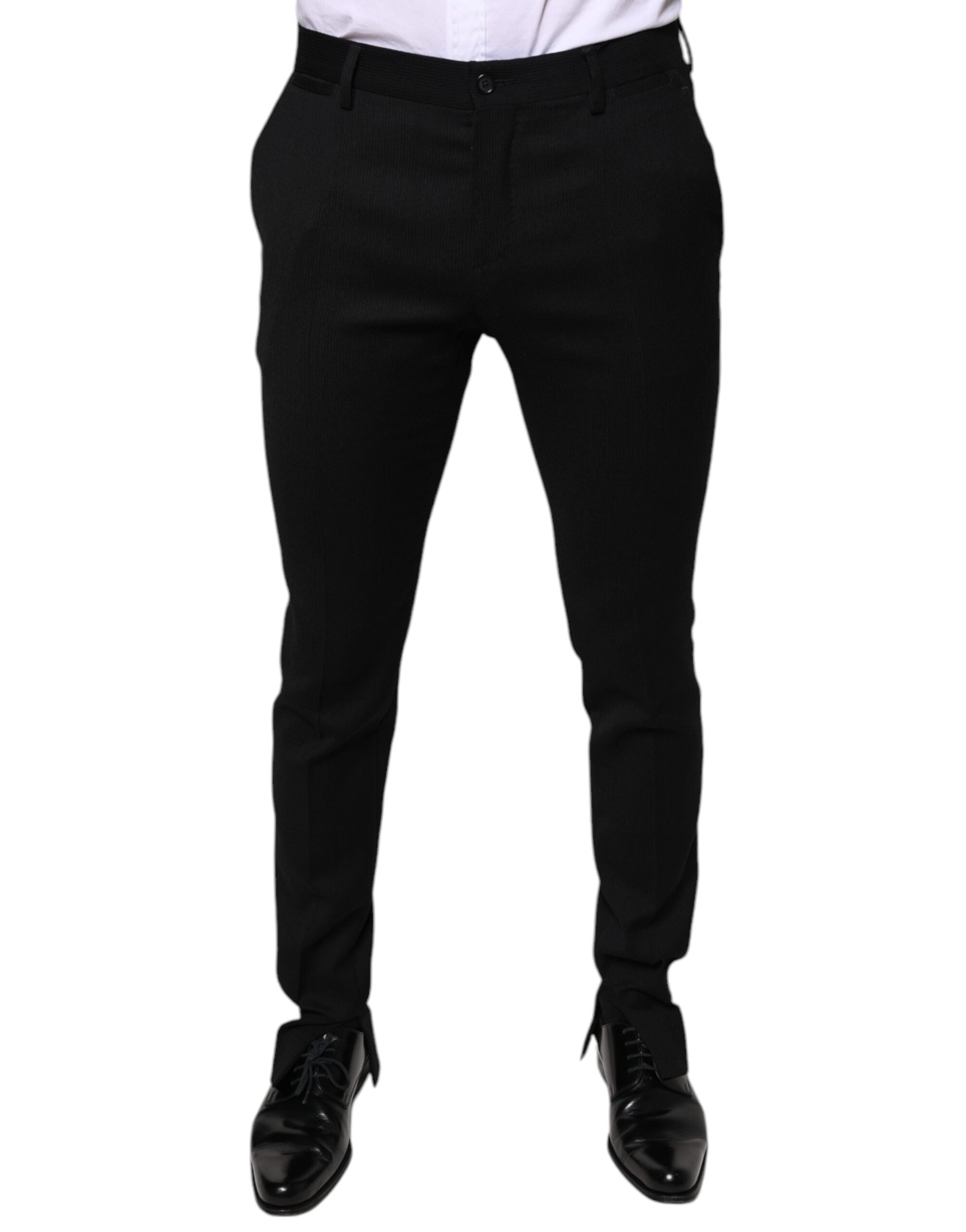 Virgin Wool Trousers — Black