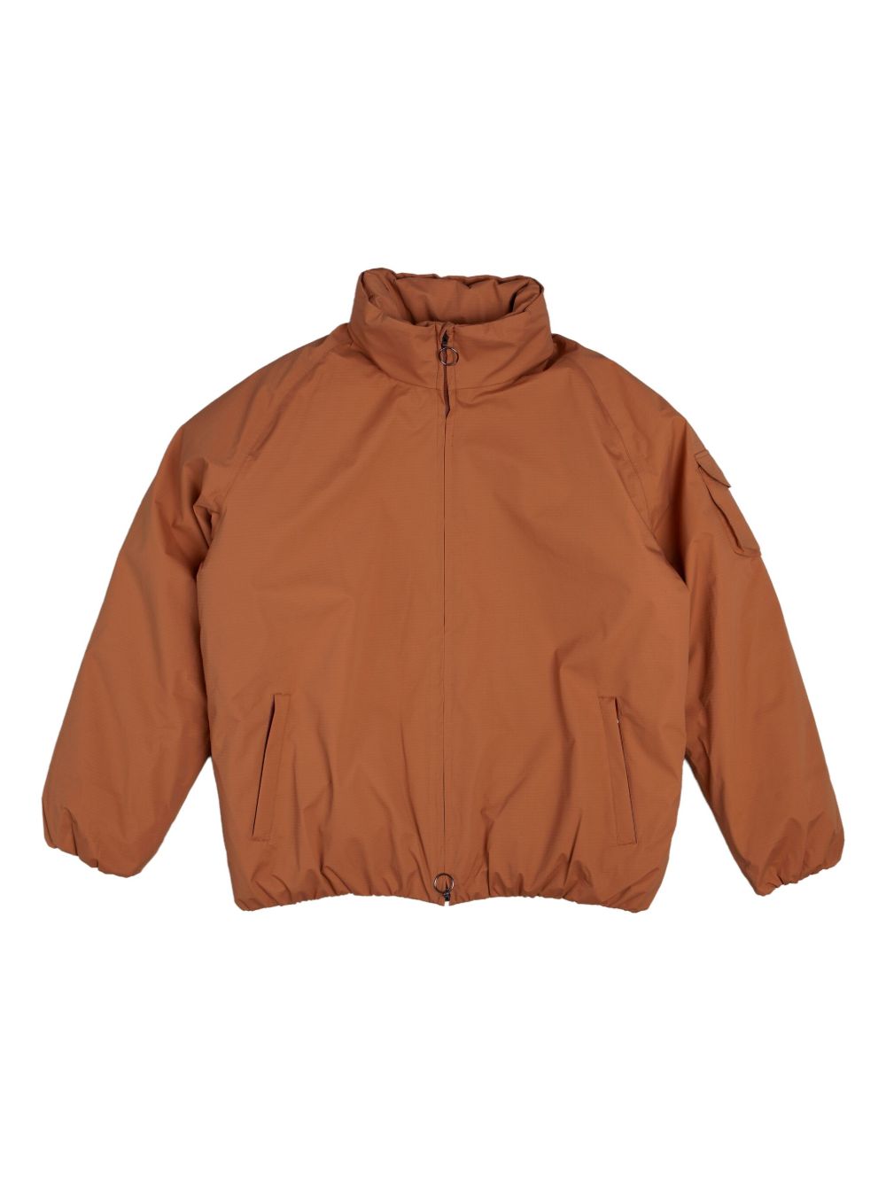 Ribstop high-neck jacket - Brown