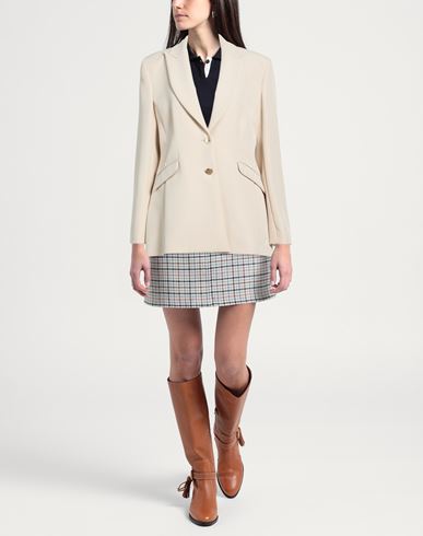 Woman Blazer Beige Size 8 Polyester, Elastane
