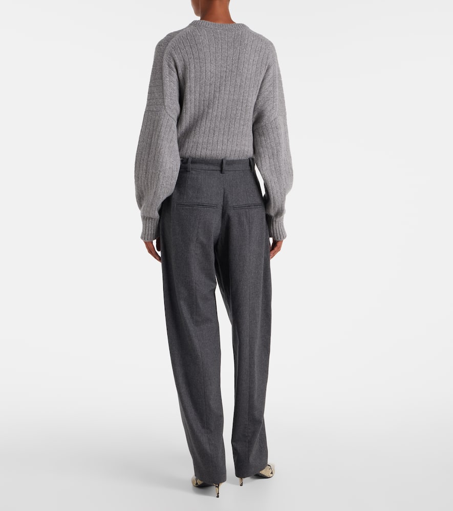 Dugan high-rise wool tapered pants