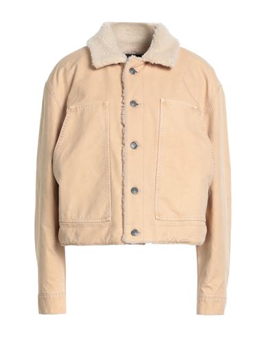 Woman Jacket Sand Size 6 Cotton, Polyester