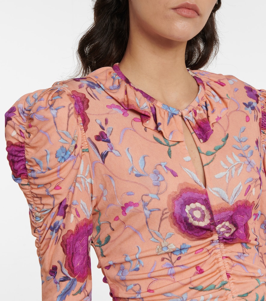 Isabel Marant Jen floral velvet top