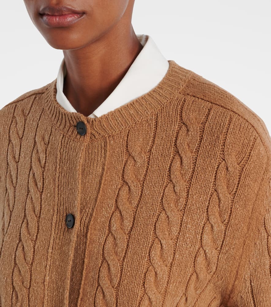 Loneke cable-knit wool cardigan