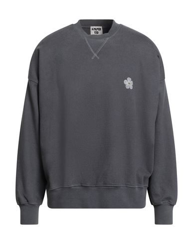 Man Sweatshirt Charcoal Size L Cotton