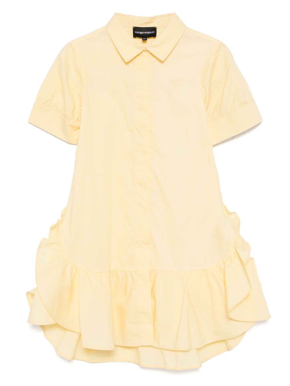 Logo-embroidered dress - Yellow