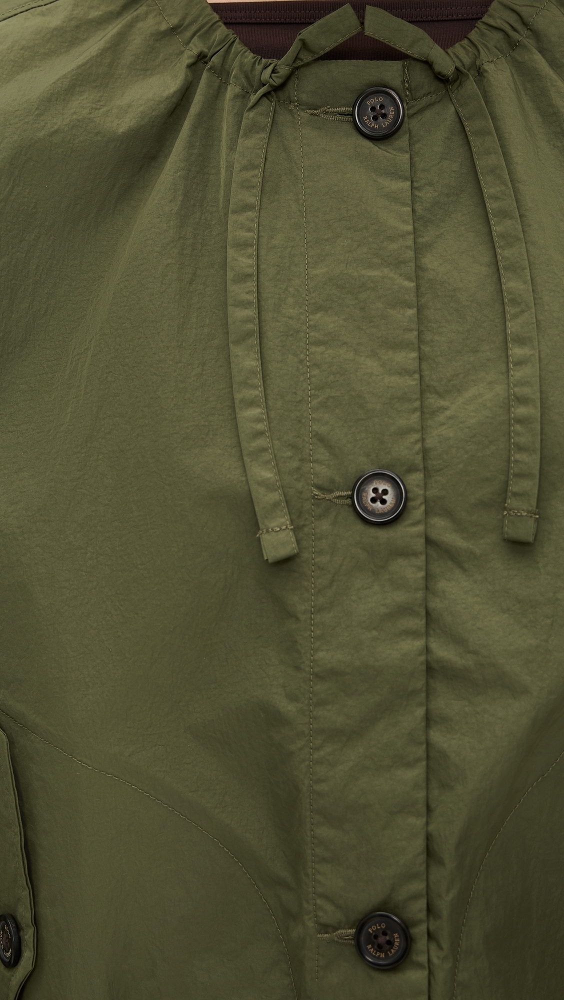 Recycled Nylon Windbreaker Jacket New Olive