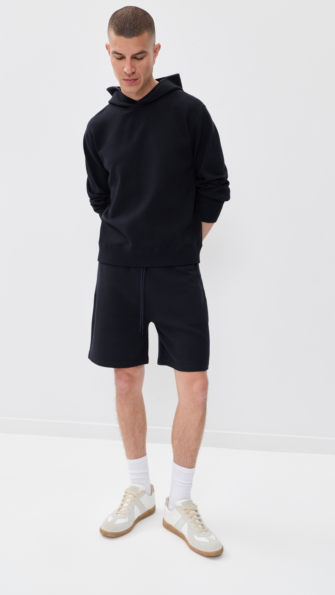 Relaxed Hoodie in Fine Bilen Dark Eclipse