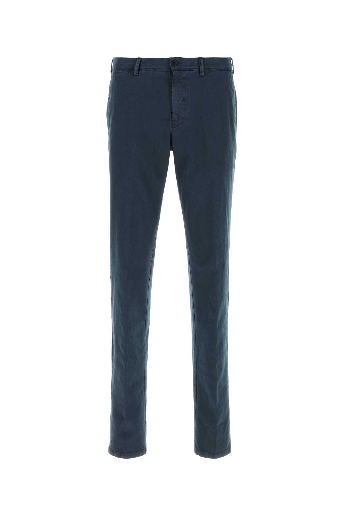 Stretch Cotton Trousers — Navy