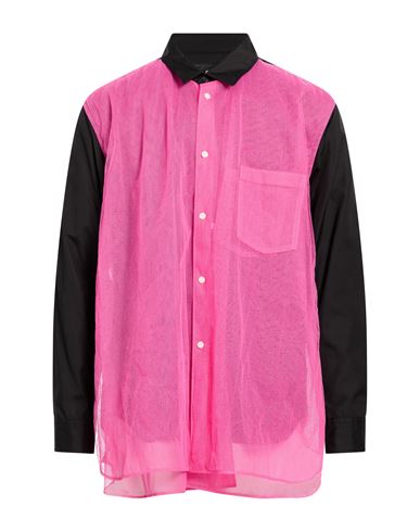 Comme Des Garçons Man Shirt Fuchsia Size M Cotton, Nylon