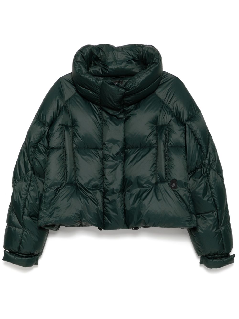 Panelled puffer jacket - Black