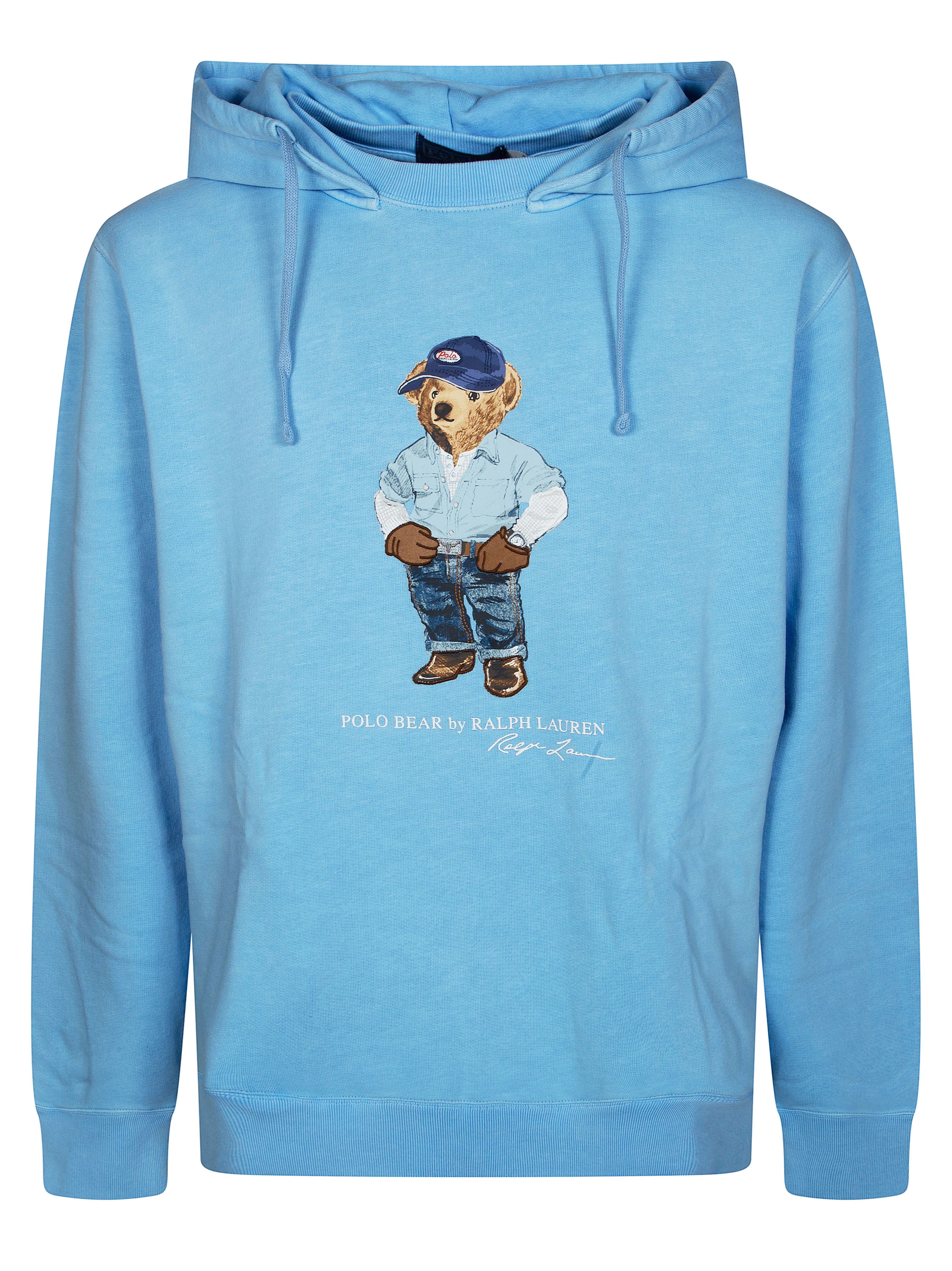 Denim Bear Pullover Hoodie