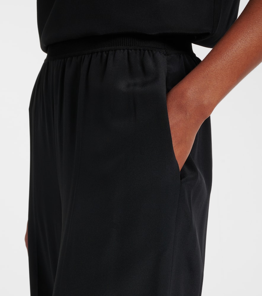 Hulin silk crêpe de soie wide-leg pants