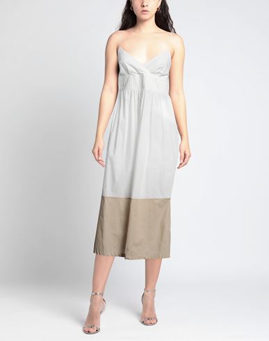 Woman Midi dress White Size 2 Cotton, Elastane