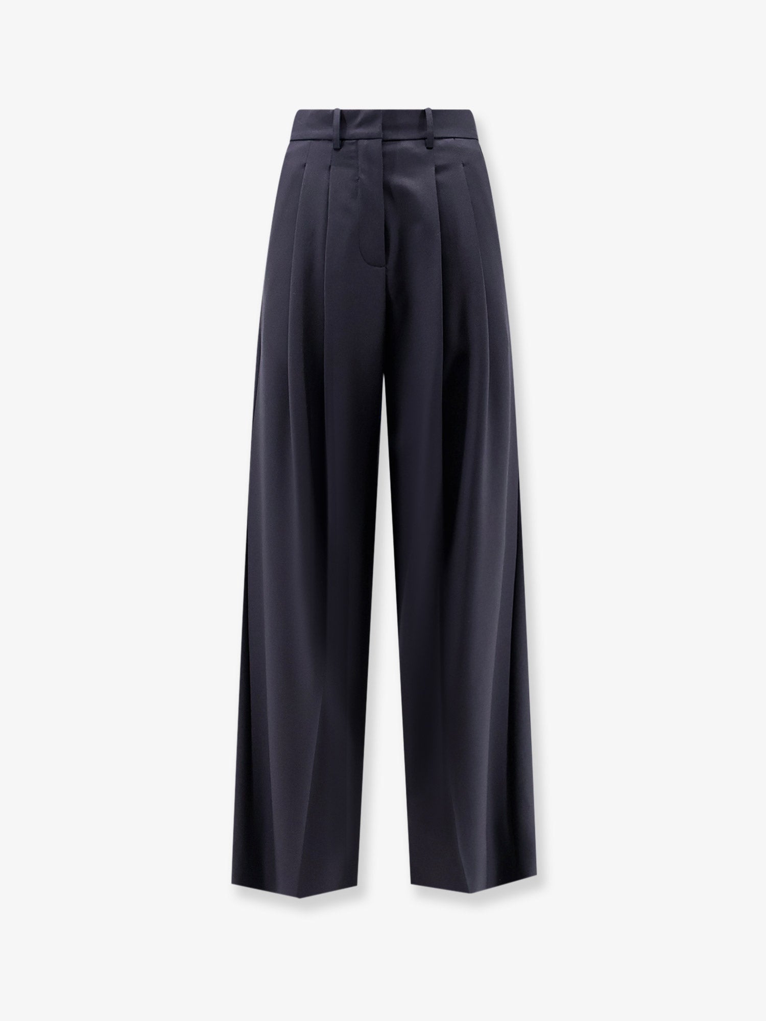 Wool-Blend Trousers — Blue